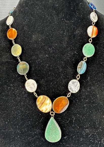 (2) Semi-Precious Stone Necklaces