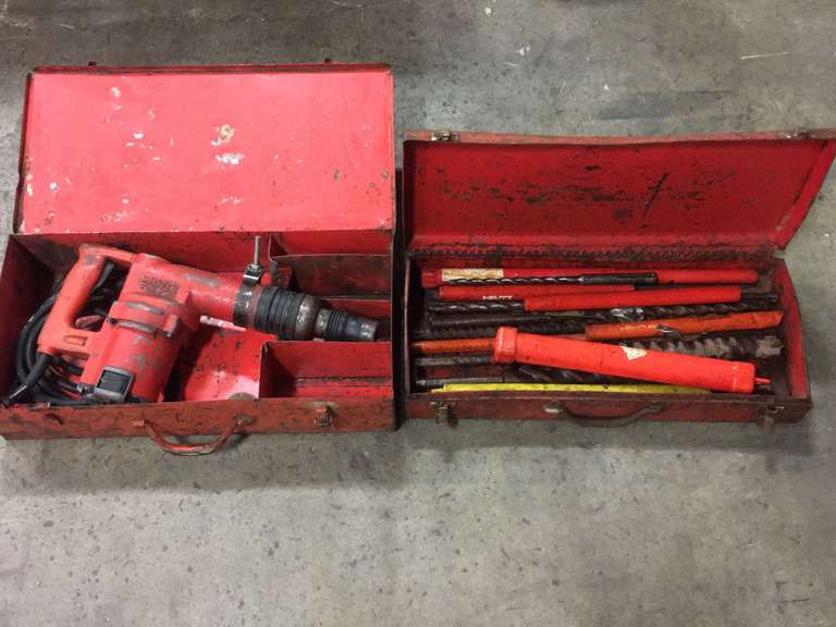 Hilti Hammer Drill and Attachments/Bits 777 Auction Company