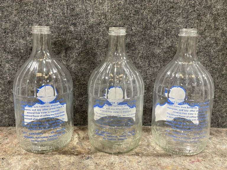 Alhambra Purifier Distilled Water Glass Bottles Vintage 777 Auction