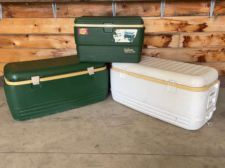 3 Igloo Coolers 777 Auction Company