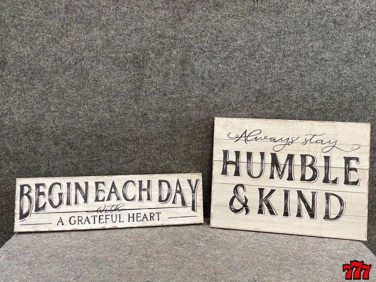 2 New Wall Signs 777 Auction Company