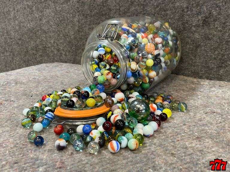 Quantity Of Marbles In Glass Jar 777 Auction Company
