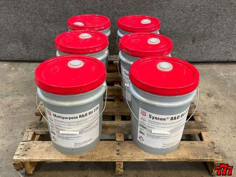 3 Buckets Of Multipurpose R & O Oil 220 & 3 Syncon R & O Oil 220 777