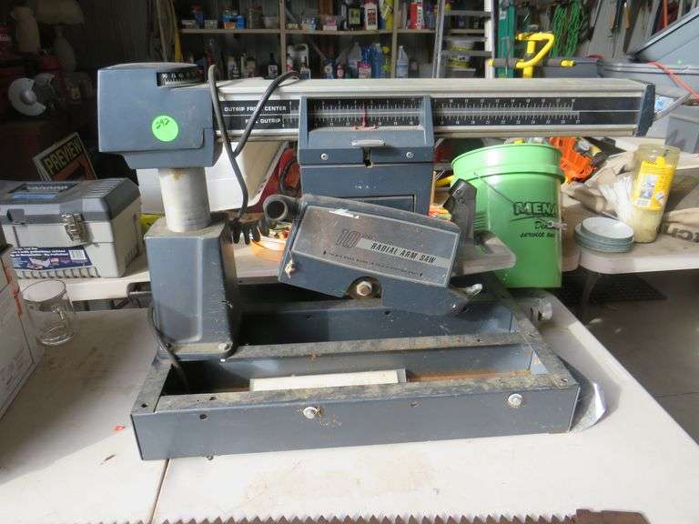 Wards PowrKraft 10" radial arm saw motor runs AAA Auction and Realty