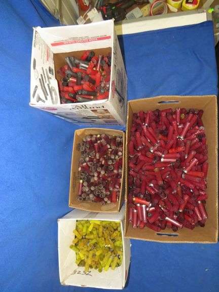 Empty used 12 and 20 gauge shotgun shell hulls - AAA Auction and Realty