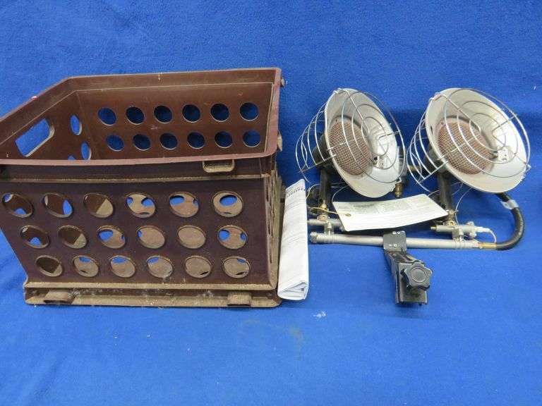 Mr. Heater double sunflower propane heater. Includes manual and handy