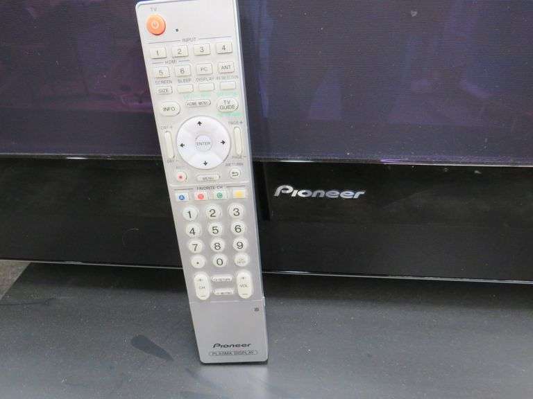 42" Pioneer plasma TV with remote. Powers up. AAA Auction and Realty