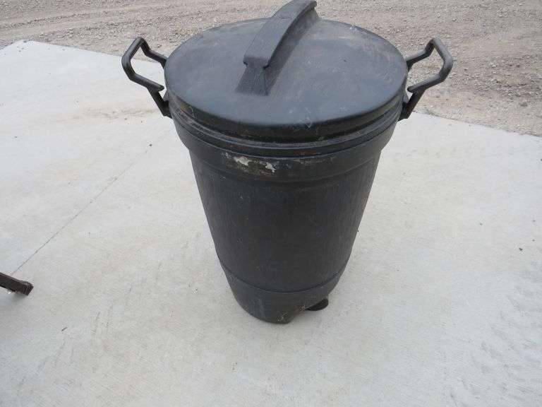 Gott garbage can and lid halffilled with field corn AAA Auction and