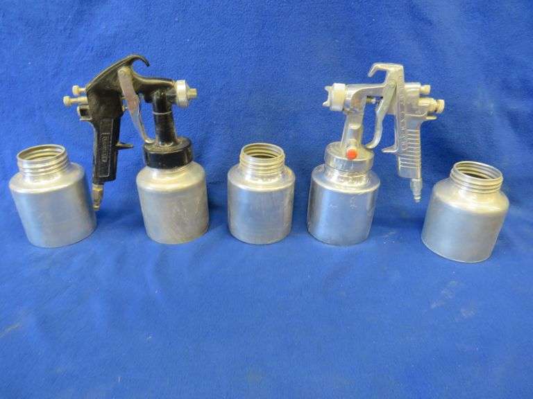 Two Craftsman paint spray guns with 3 extra canisters AAA Auction and