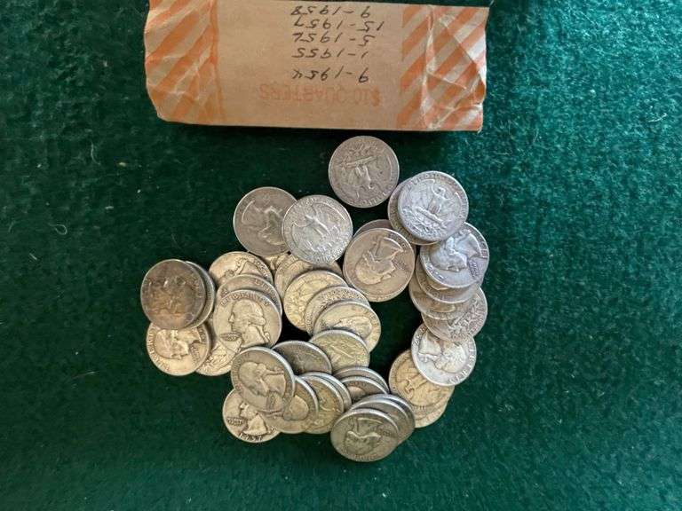 Forty pre1965 silver Washington quarters AAA Auction and Realty