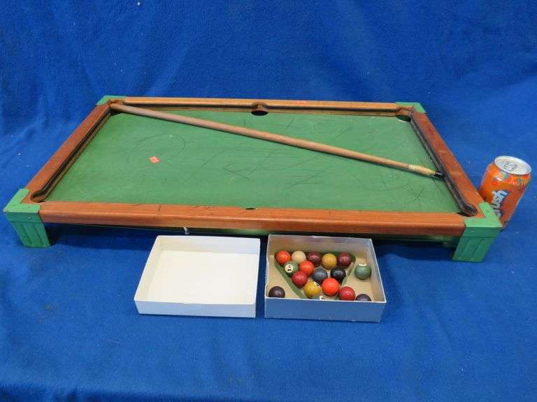 Vintage tabletop pool table AAA Auction and Realty