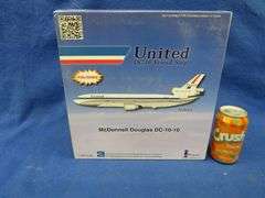 Inflight 200 United DC10 polished Friend Ship model airplane with original packaging.  1/200 scale