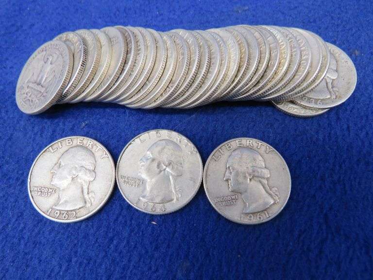 30 silver Washington quarters AAA Auction and Realty