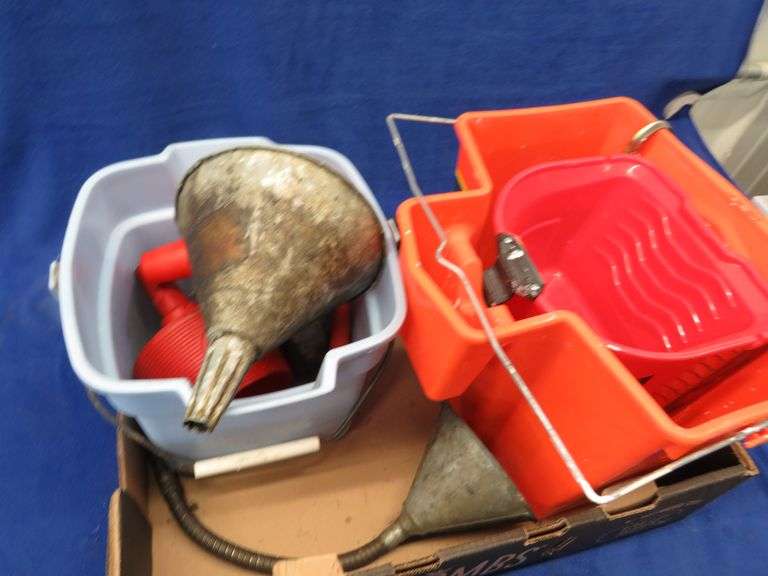 Funnels and paint buckets AAA Auction and Realty