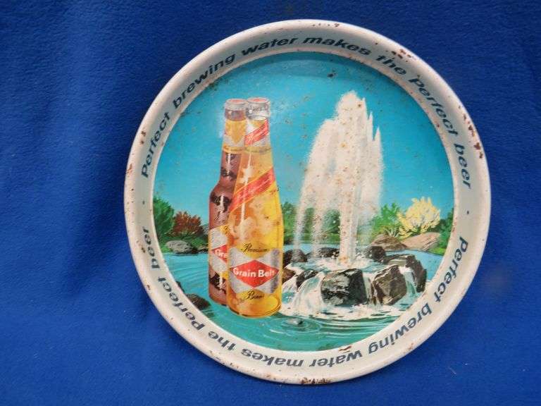 Grain Belt metal serving tray AAA Auction and Realty