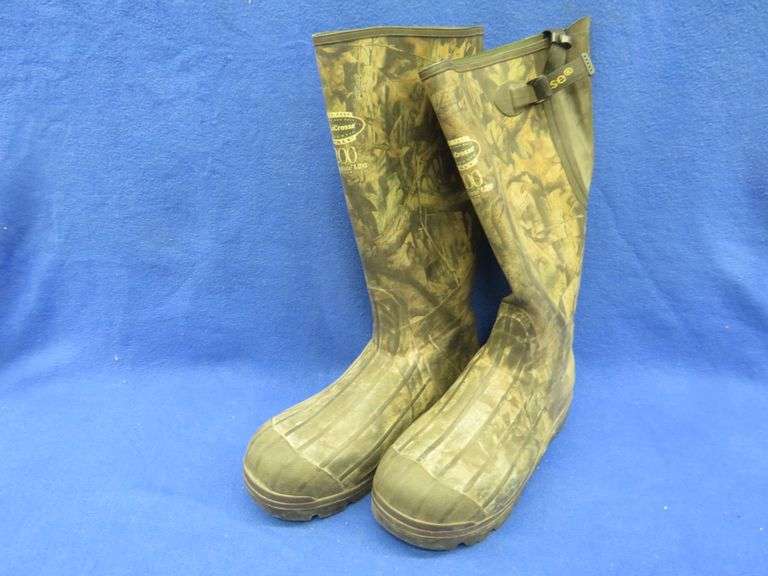 LaCrosse size 12 scentfree Burly boots. AAA Auction and Realty