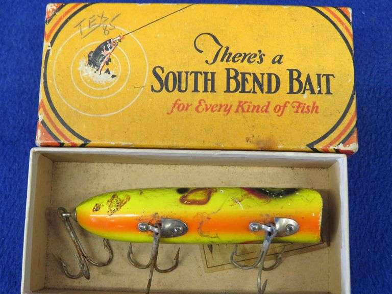 Leurre Vintage South Bend Bass Oreno - Bois - Topwater - Boîte D'origine
