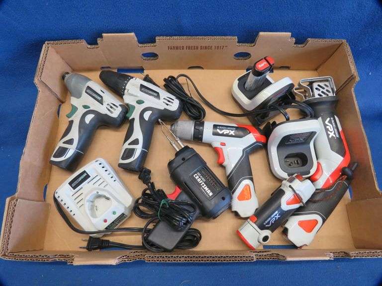 Black & Decker 7 Volt VPX Set, Master Force 12 Volt Set, and Sears