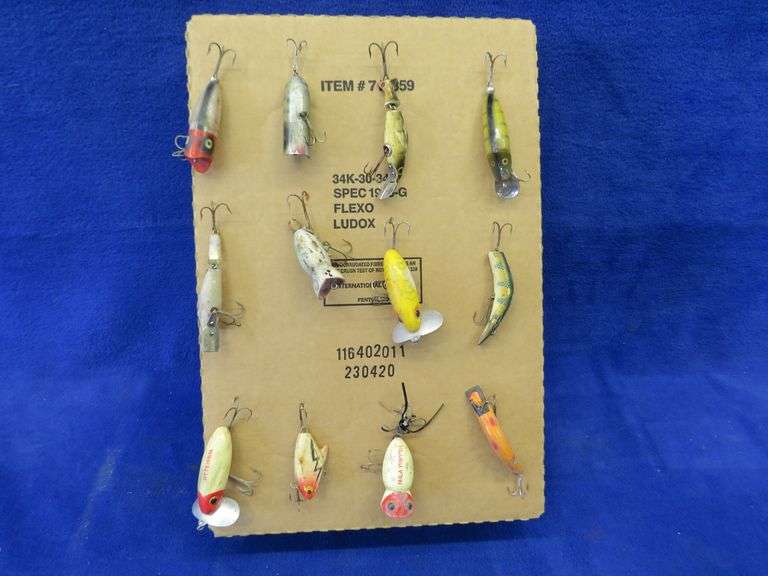 12 vintage fishing lures as described below AAA Auction and Realty