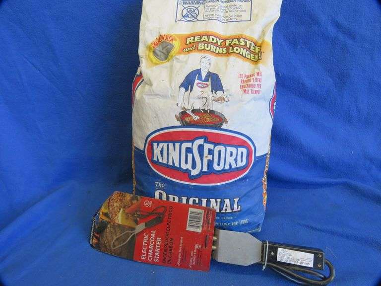 New Electric Charcoal Starter and Unopened Bag of Charcoal AAA