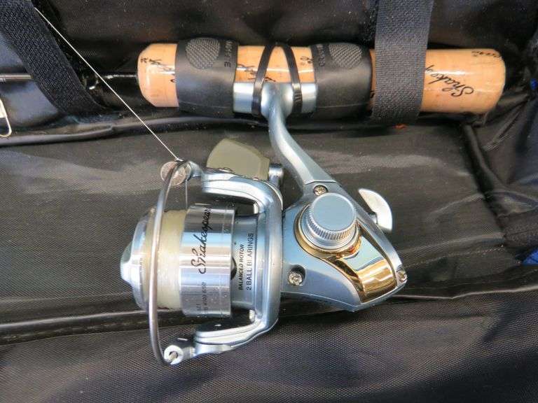 Glacier Bay rod locker. Includes two ice fishing rods and reels