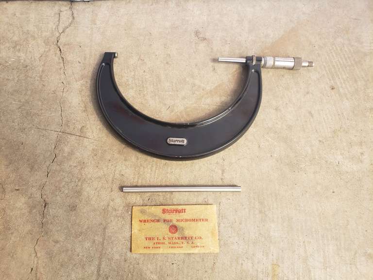 Starrett Micrometer Caliper, Range 56" Ascent Auction