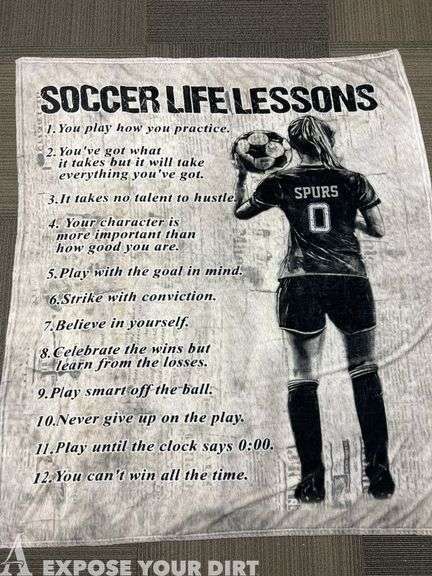 Spurs Girls Soccer Blanket