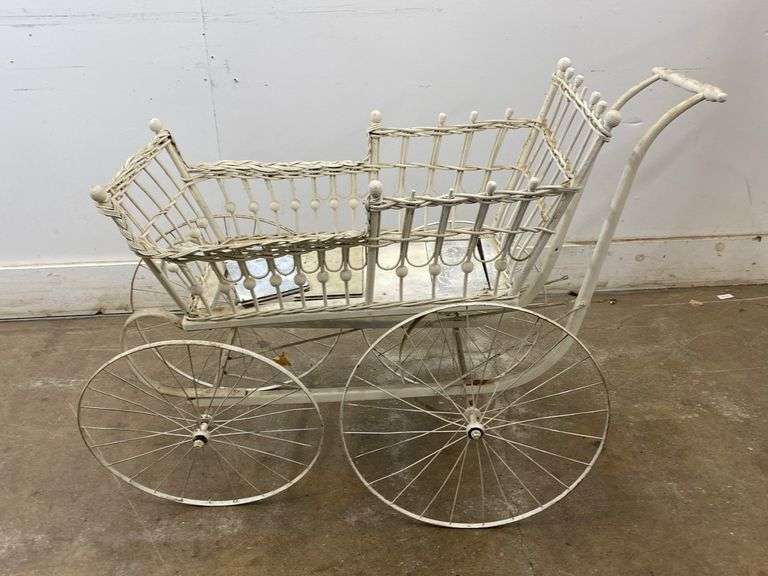 Antique wicker baby buggy Lil Dusty Online Auctions All Estate