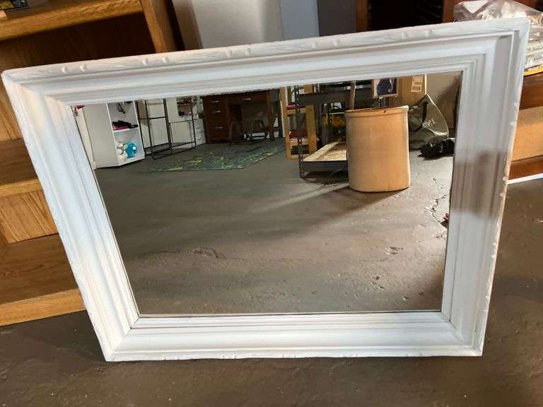 Beautiful large Vintage mirror can hang either way horizontal or