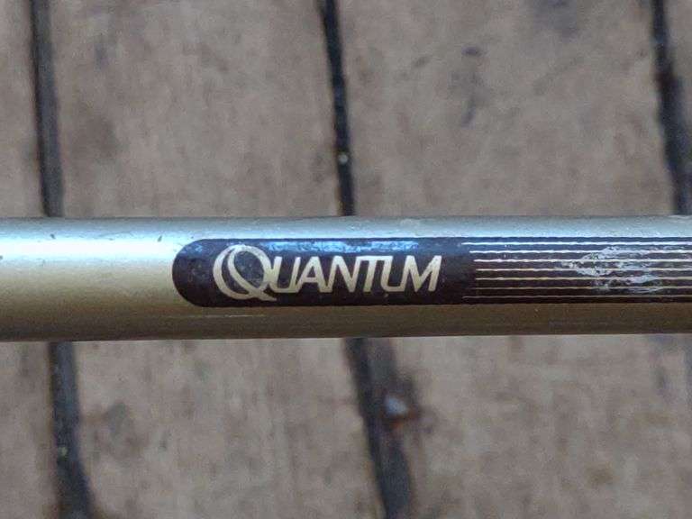 2 Fishing poles and reels 1 ) Quantum & 2 ) Johnson Javelin pole & reel