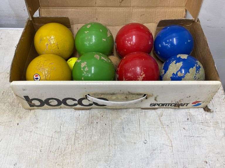 Sportcraft bocce ball set in original box. 2c Lil Dusty Online