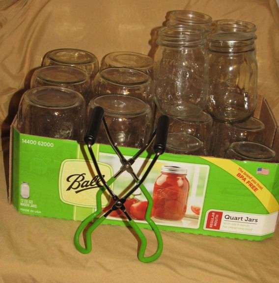16 Canning Jars and Jar Tongs Lil Dusty Online Auctions All Estate