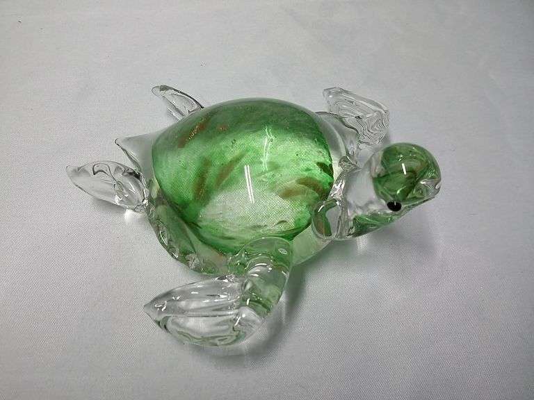 Vintage "LENOX" Glass Sea Turtle Paperweight - Lil Dusty Online ...