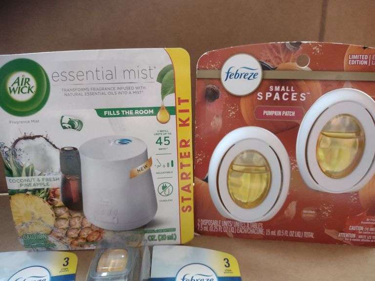 New in package Febreze car, Air wick essential mist and Febreze small