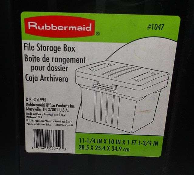 New Old Stock Large Rubbermaid File Storage Box 1047 Lil Dusty
