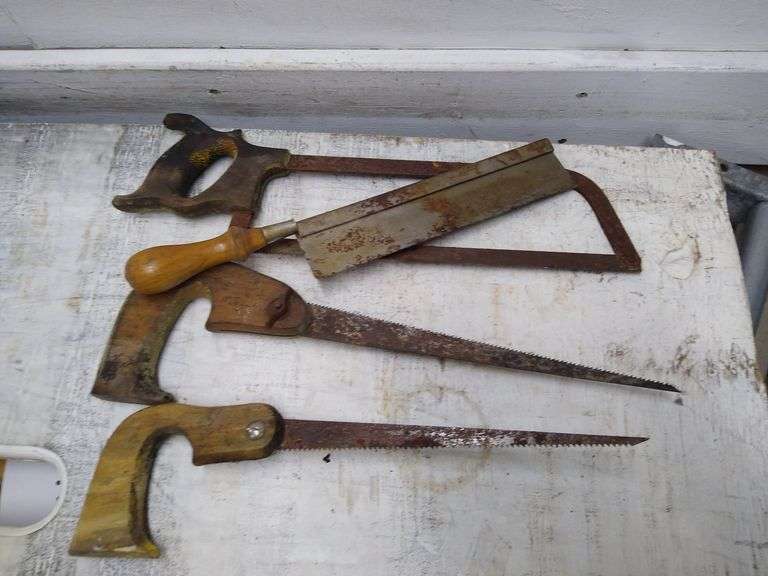 4 handsaws various kinds.8c Lil Dusty Online Auctions All Estate