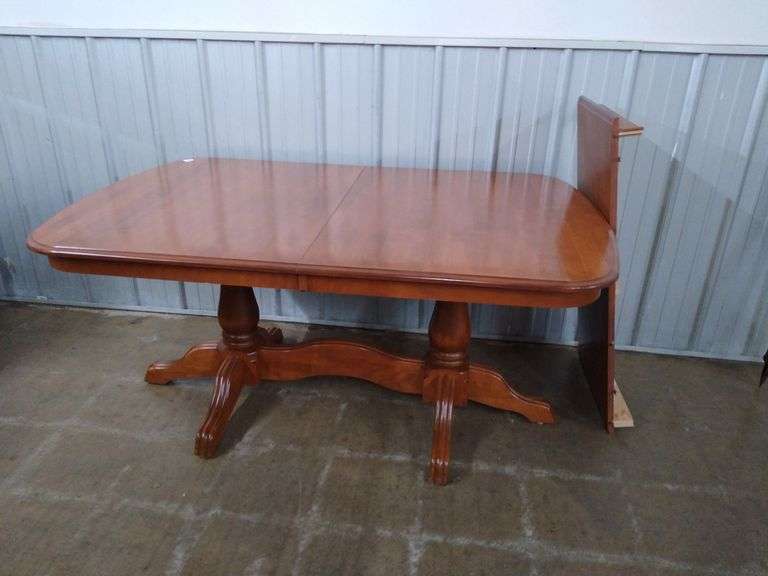 Wood dining room table with leaf made in Canada Lil Dusty Online