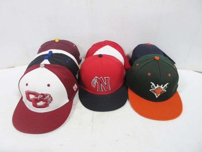 (14) Fitted Baseball Hats, Various Logos and Sizes Albrecht Auction