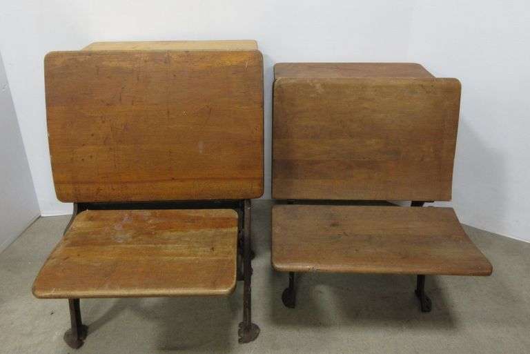 (2) Old School Chairs with Metal Base, 1 is a Silent Giant Albrecht Auction Service