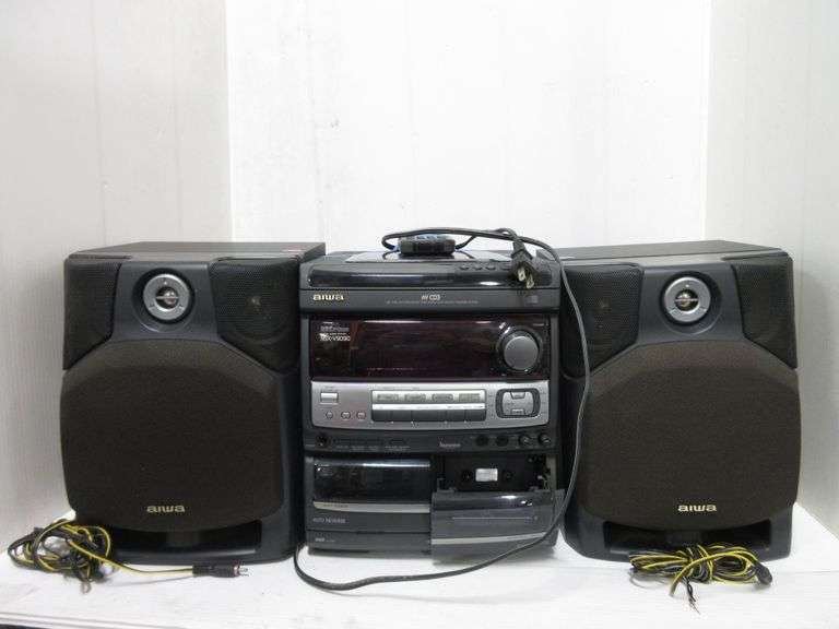 Aiwa Stereo with Speakers, NSXV9090 Digital Audio, Cassette, CD