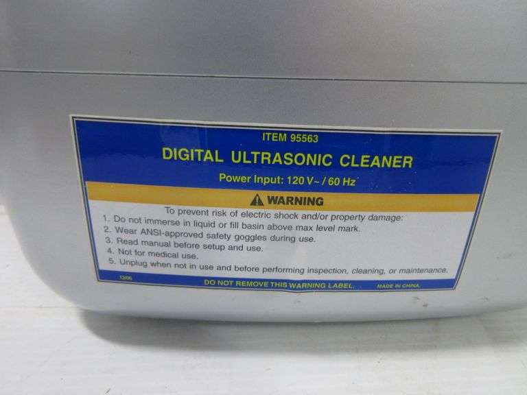 Chicago Electric Ultrasonic Cleaner Albrecht Auction Service