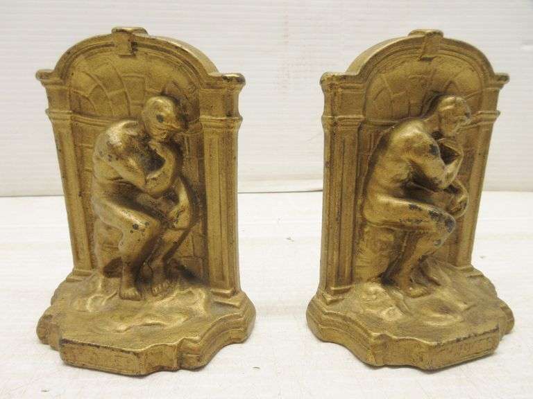 The Thinker Bookends Albrecht Auction Service