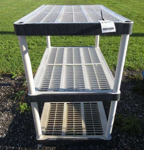 Plastic Shelving Rack with Three Shelves Albrecht Auction Service