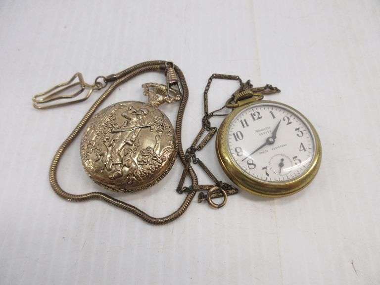 Westclox Scotty Pocket Watch with 13" Chain, and Elegance Pocket Watch