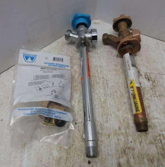 (2) Freezeless Wall Faucets and Repair Kit Albrecht Auction Service