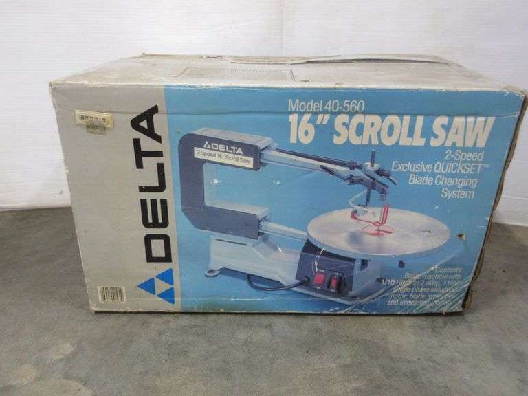 Delta Model 40 560 16" TwoSpeed Scroll Saw in Box Albrecht Auction