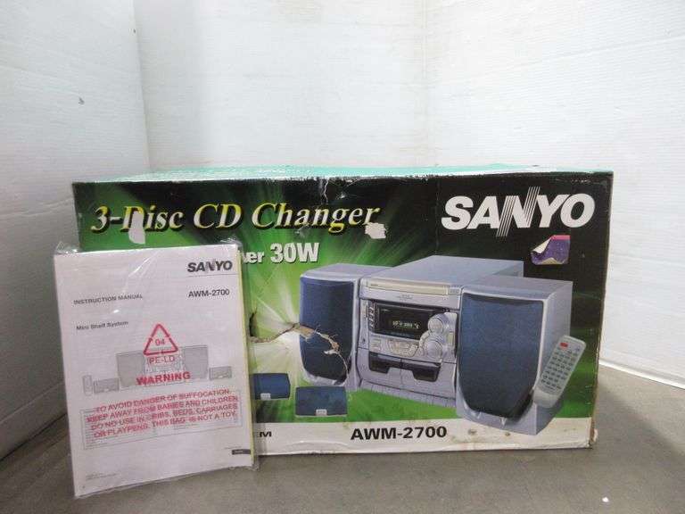 Sanyo Mini Shelf Stereo System with ThreeDisc CD Changer Albrecht
