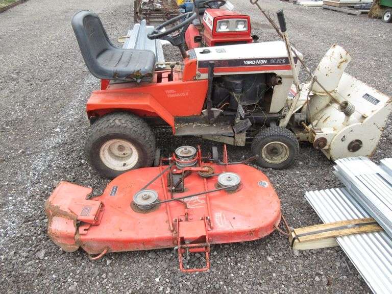Yardmaster Riding Mower Yardman Riding Lawn Mower Elite 11-36 with Snow Blower/Mower Deck ...