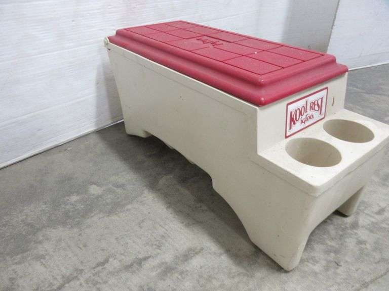 Older Igloo Cooler with Armrest Albrecht Auction Service