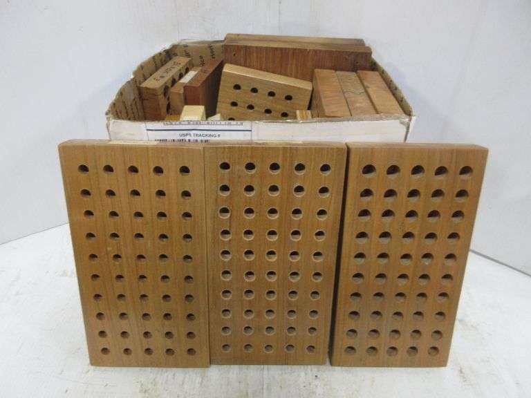 (19) Wooden Blocks for Reloading, and (3) Blanks Albrecht Auction Service
